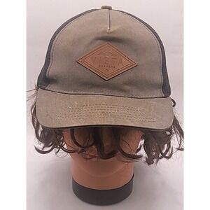 Vista Brewing Trucker Hat Mens‎ Beige Brown Fresh Air & Fresh Beer Cap Snapback